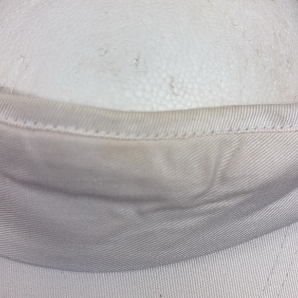 Vintage Visor Hat Cap Womens OS Ivory Stretch Elastic Strap Outdoor Sun Golf - Picture 6 of 14